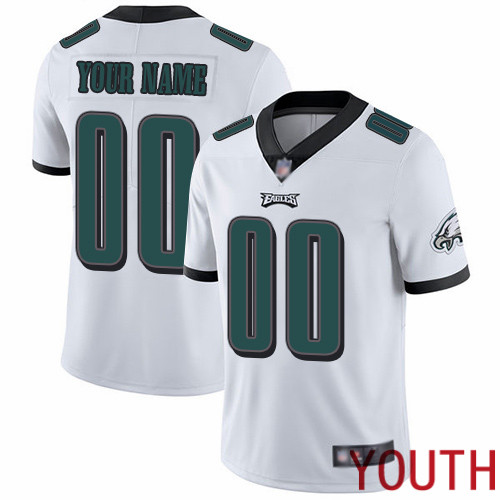 Youth Philadelphia Eagles Customized White Vapor Untouchable Custom Limited Football Jersey->customized nfl jersey->Custom Jersey